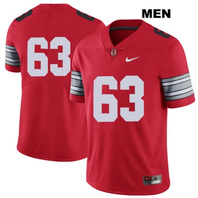 Men's NCAA Ohio State Buckeyes Kevin Woidke #63 College Stitched 2018 Spring Game No Name Authentic Nike Red Football Jersey WK20G11FV